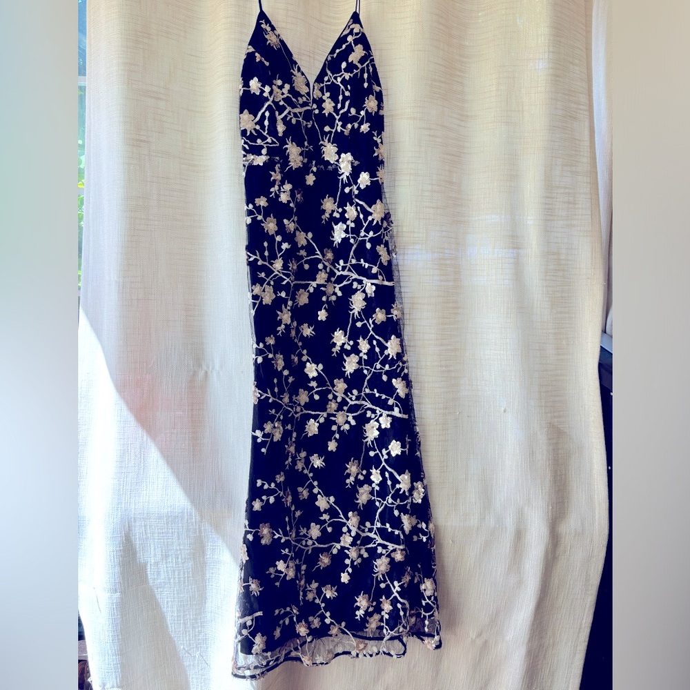 Used- black and rose gold mermaid dress size small